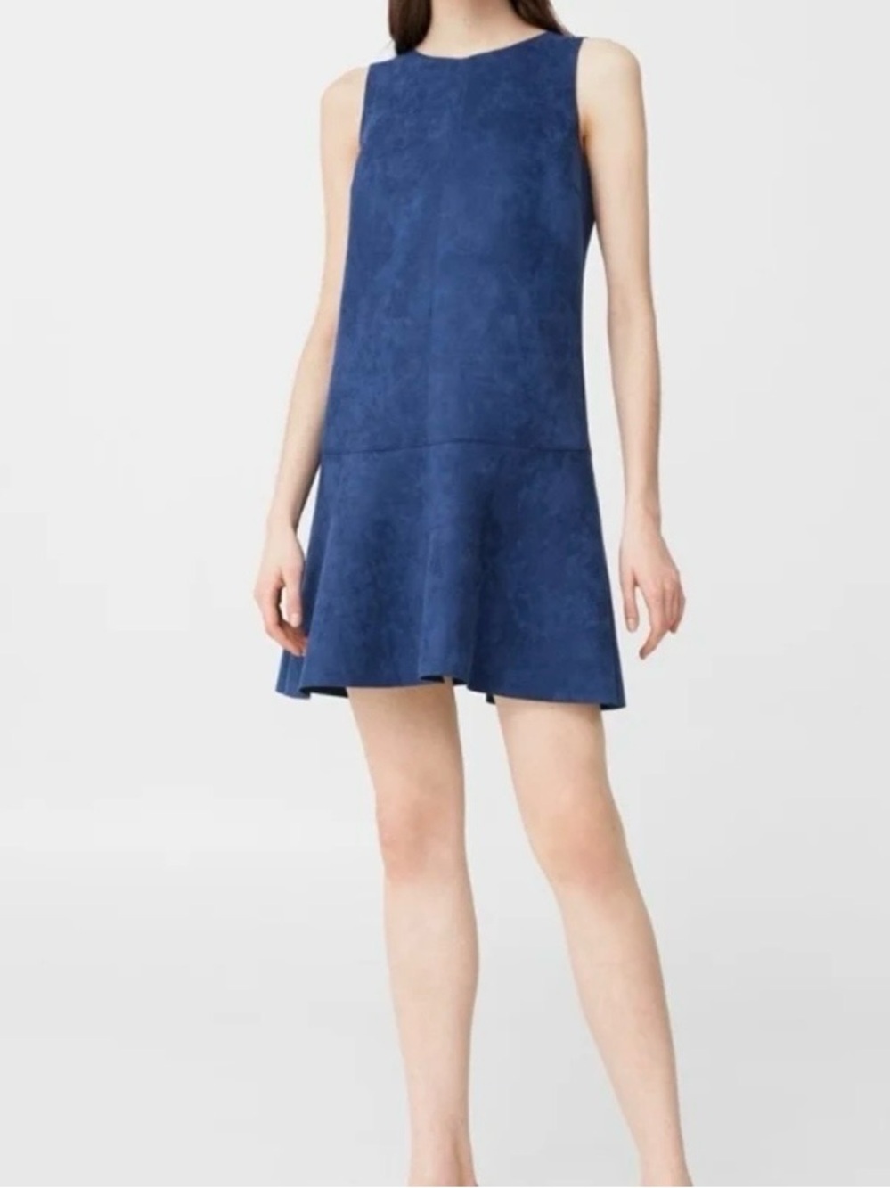 Mango Sleeveless Navy Mini Dress